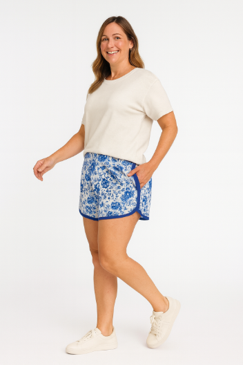 Go-Getter Shorts, Blue Floral